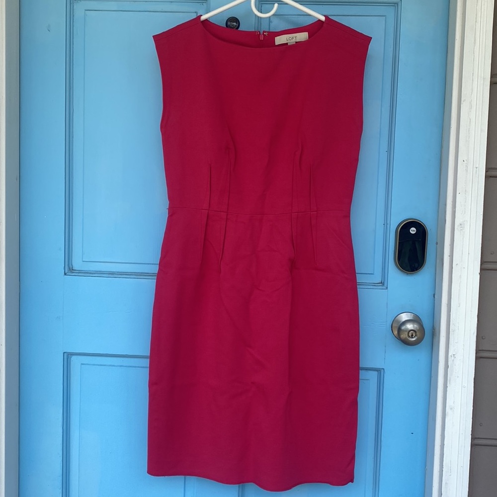 LOFT Dress Sleeveless Hot Pink size 6